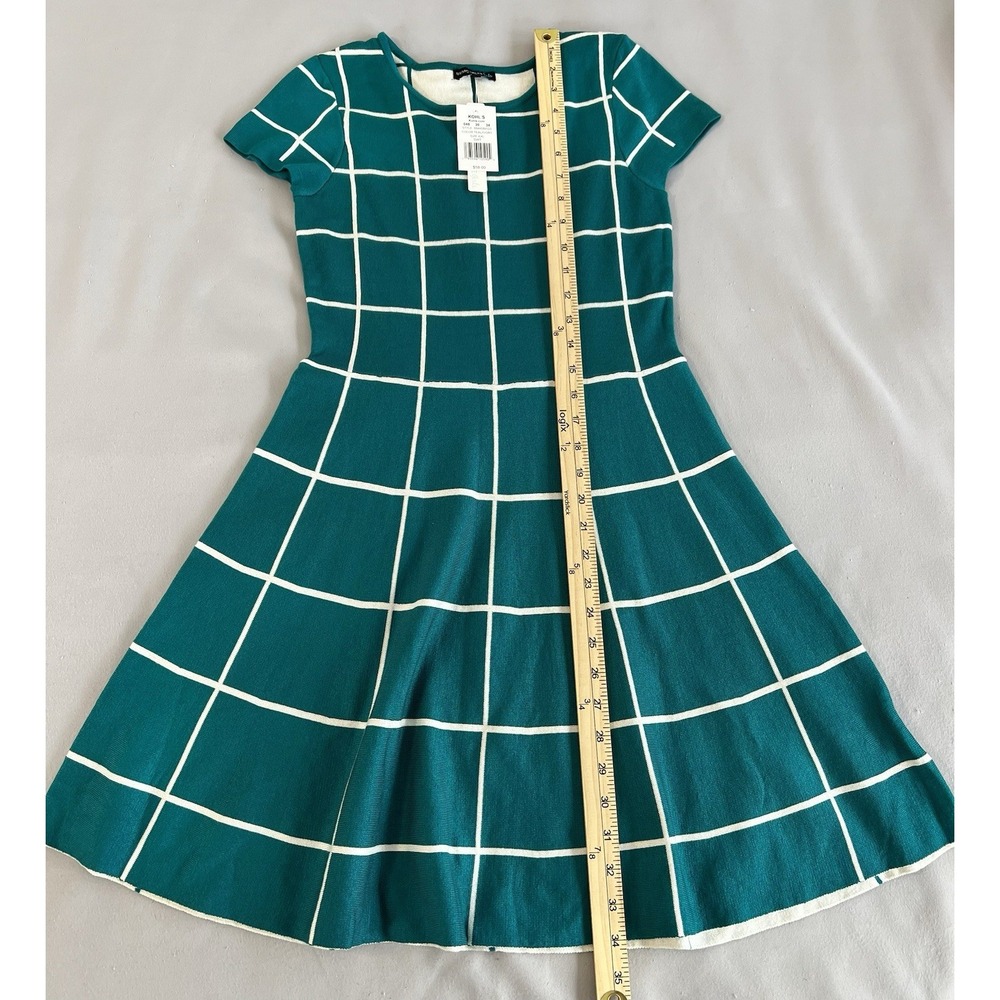 My Michelle Girls Green‎ & White Plaid Short Sleeve Dress Sz XXL Girls NWT - Picture 4 of 11